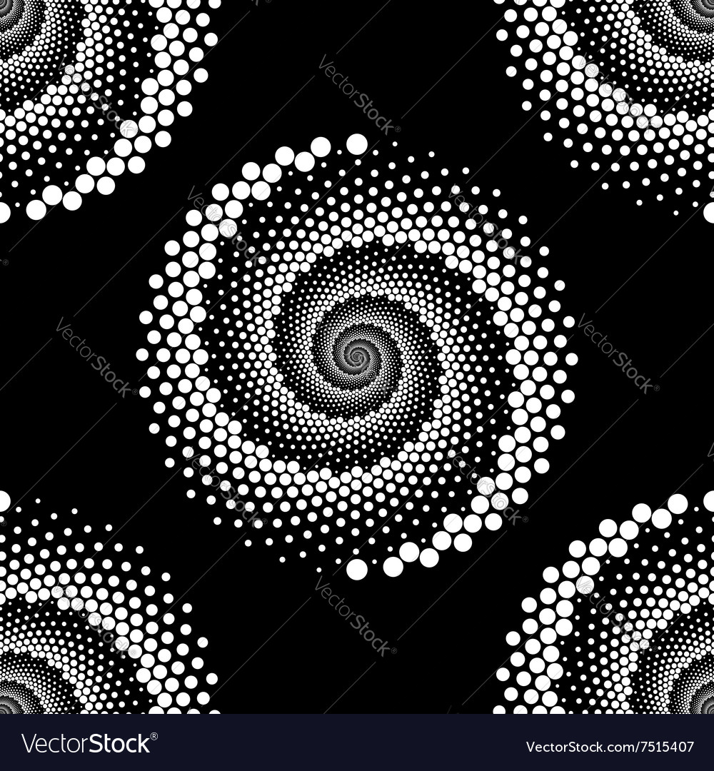 Design seamless spiral dots pattern Royalty Free Vector