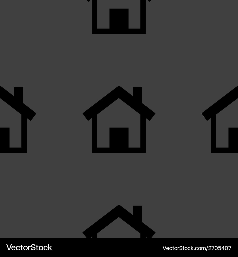 House web icon flat design seamless pattern Vector Image