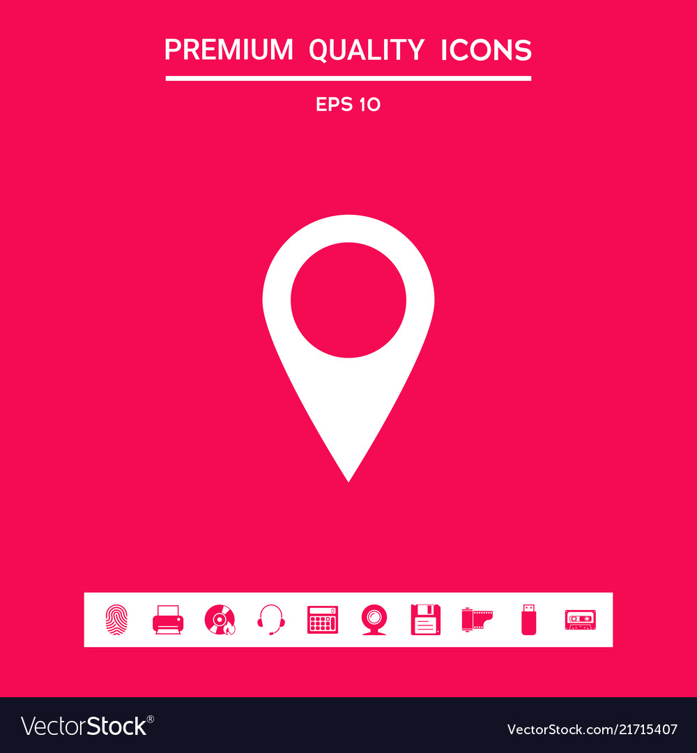 Map pointer icon graphic elements