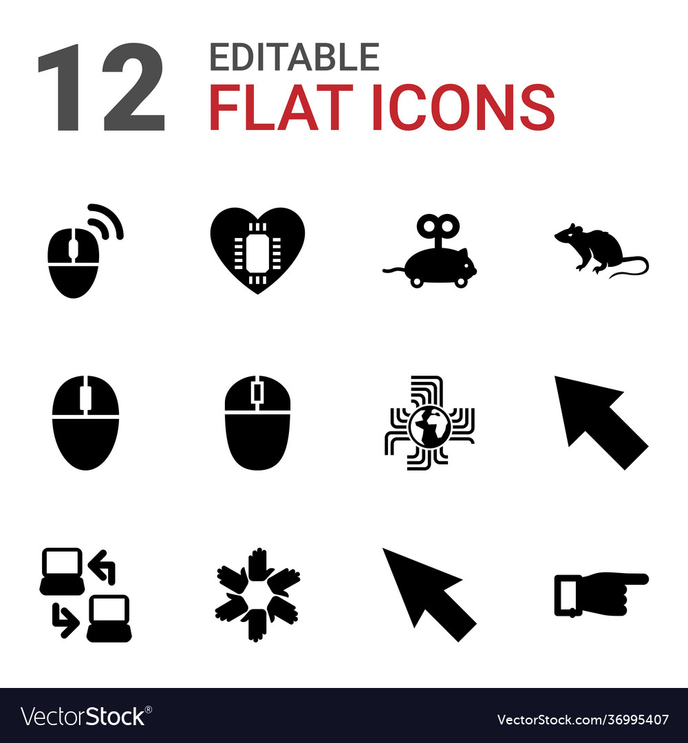 Mouse icons Royalty Free Vector Image VectorStock