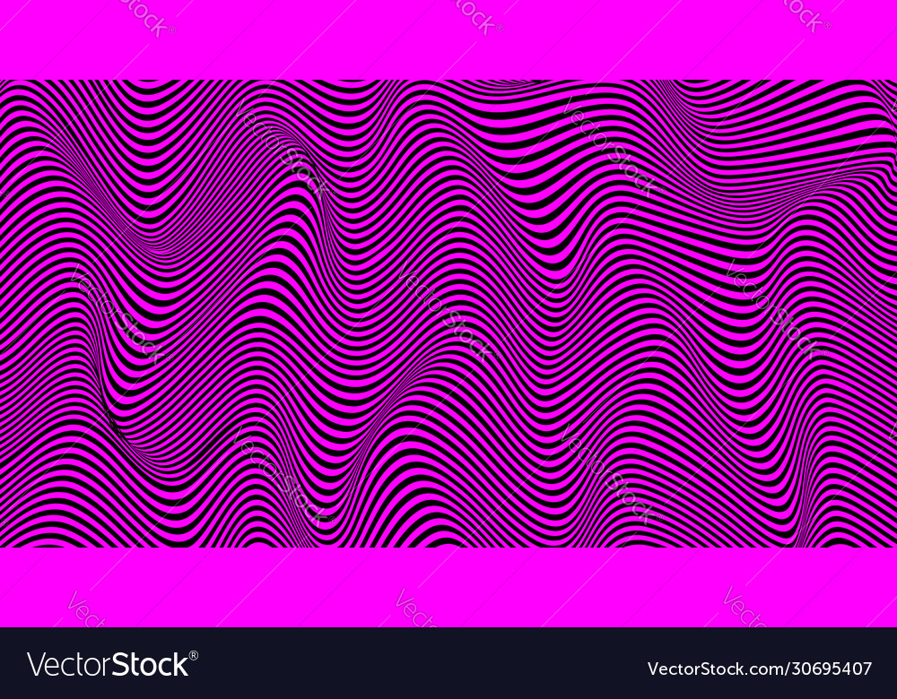 Psychedelic lines stripes pattern wavy texture vector image Psychedelic lines stripes pattern wavy texture
