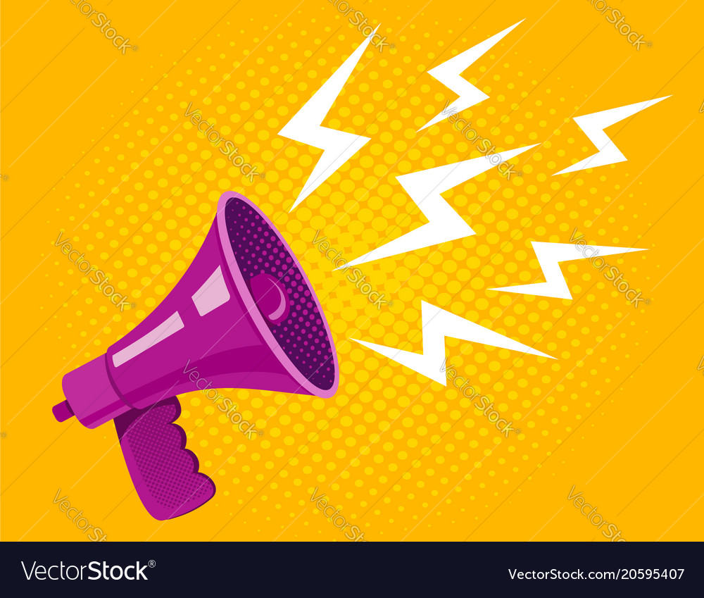 Purple megaphone