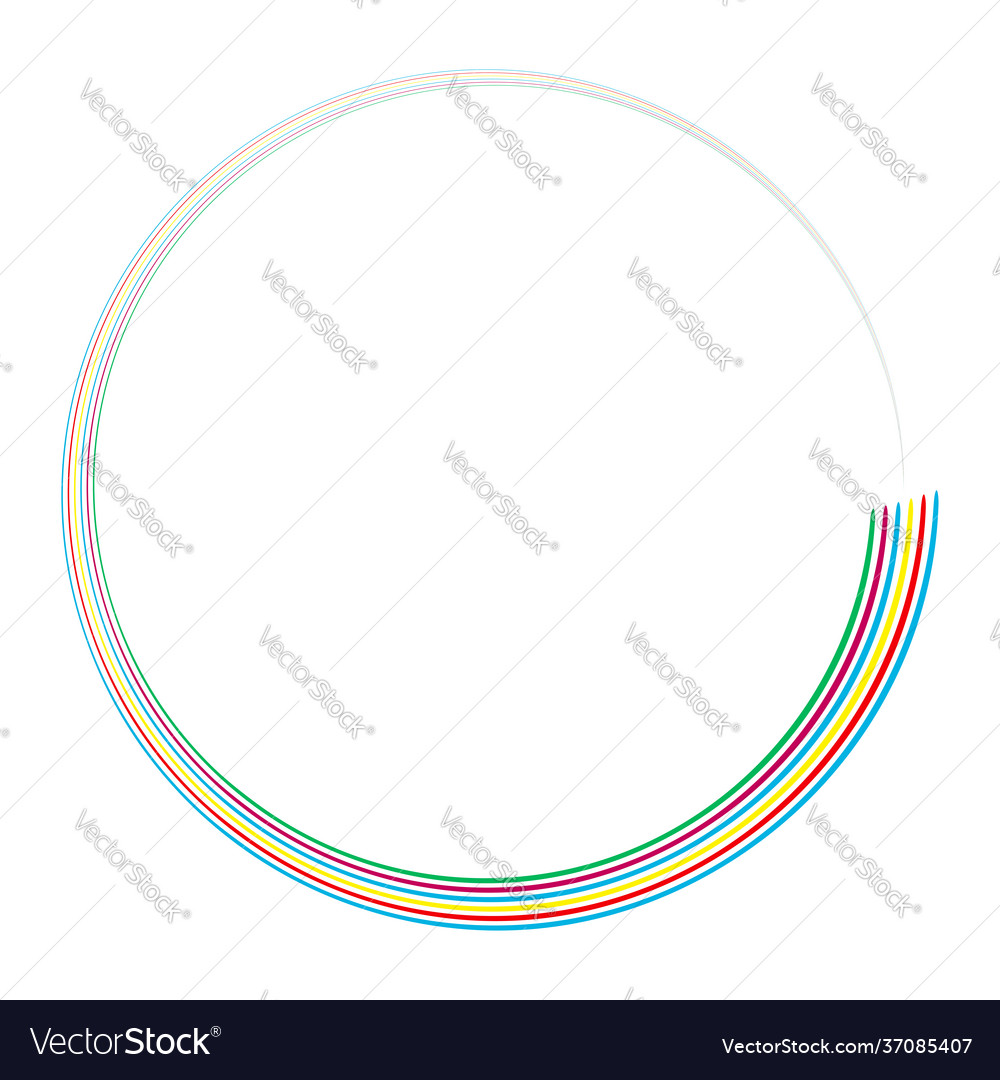 Radial abstract geometric circle design element vector image Radial abstract geometric circle design element