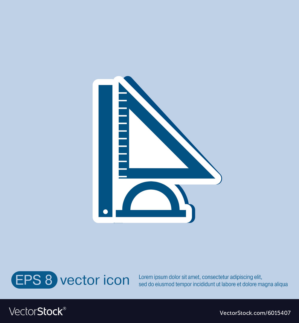 Ruler protractor triangle symbol of geometry