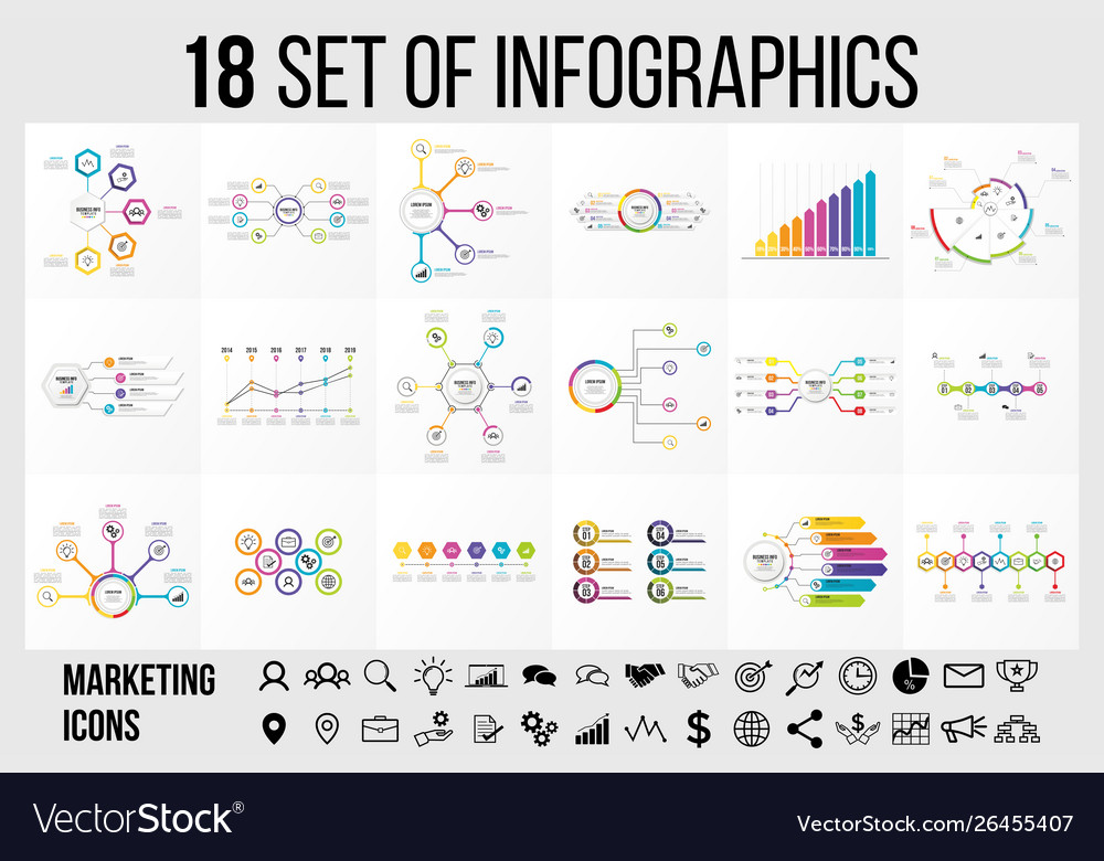 Set of infographics elements design template