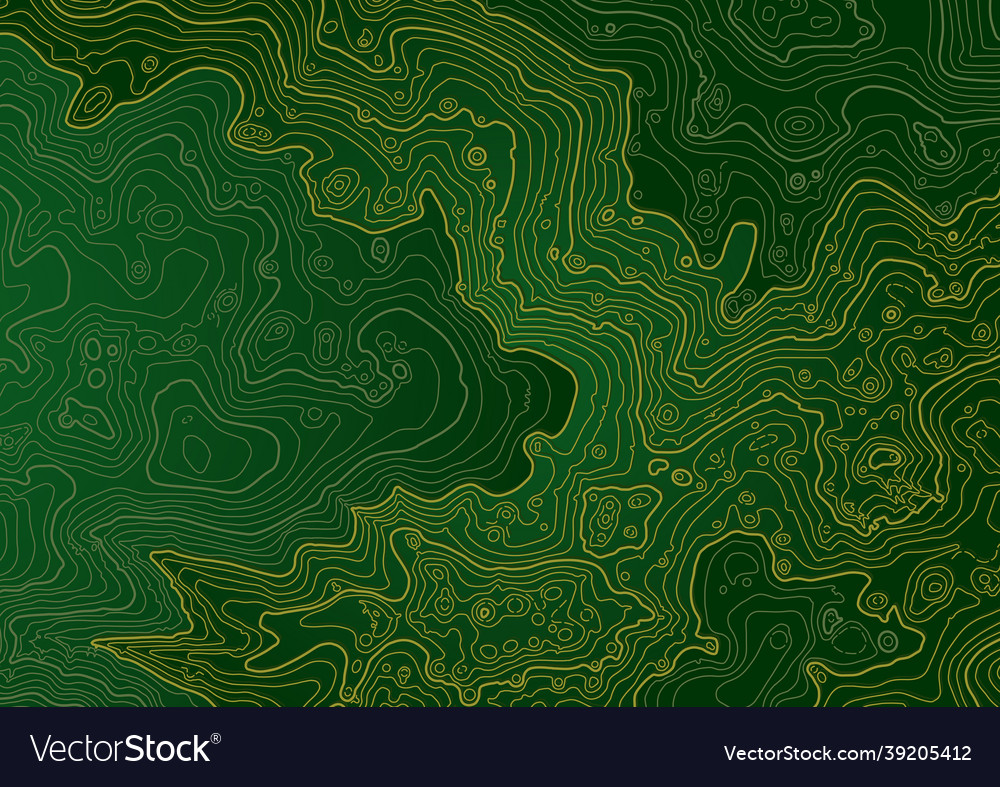 Abstract Topographic Map In Dark Green Royalty Free Vector