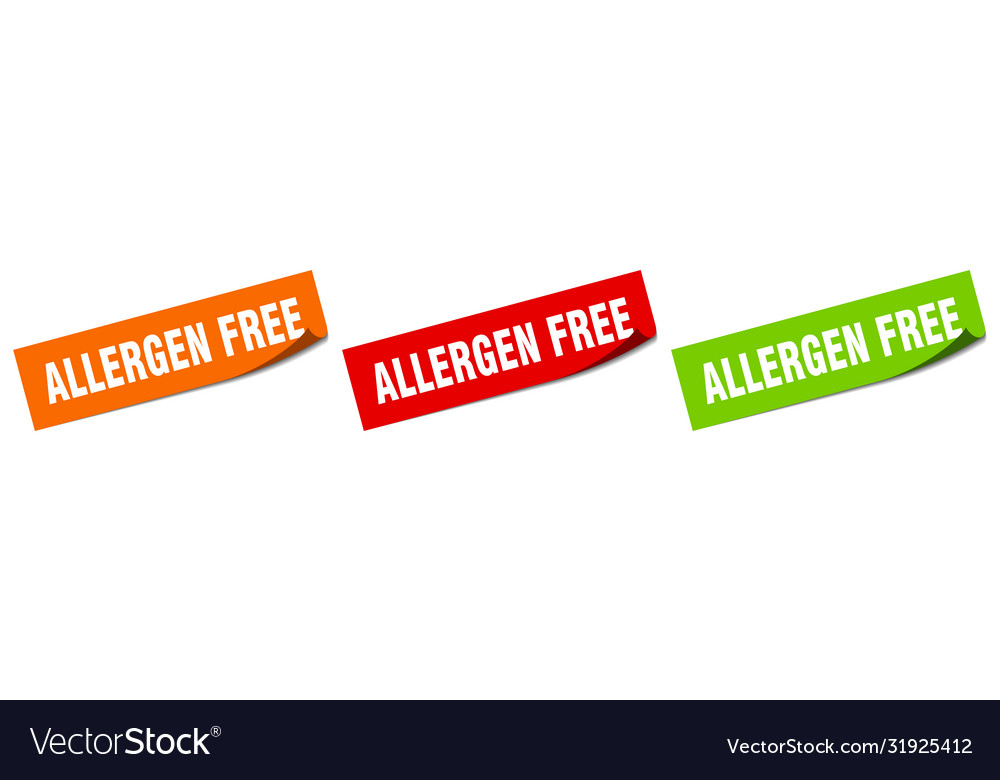 Allergen free sticker square