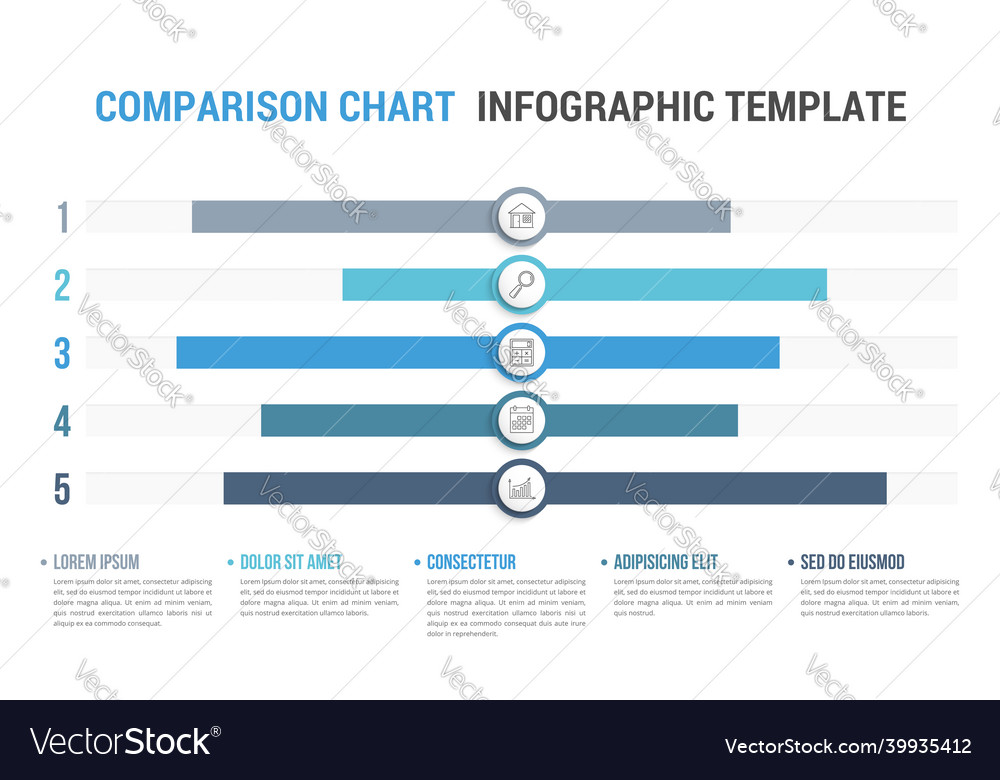 Comparison chart Royalty Free Vector Image - VectorStock