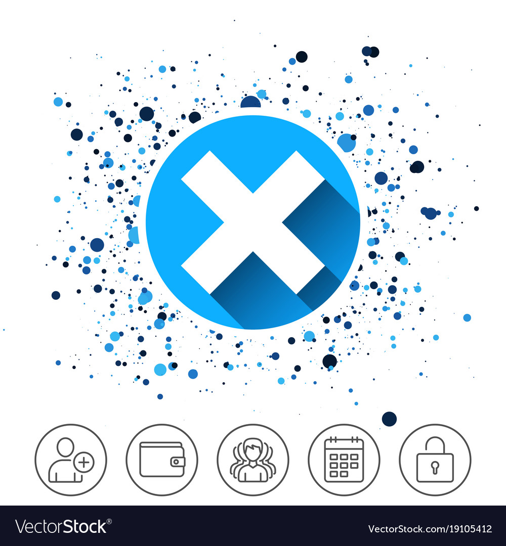 Delete sign icon remove button