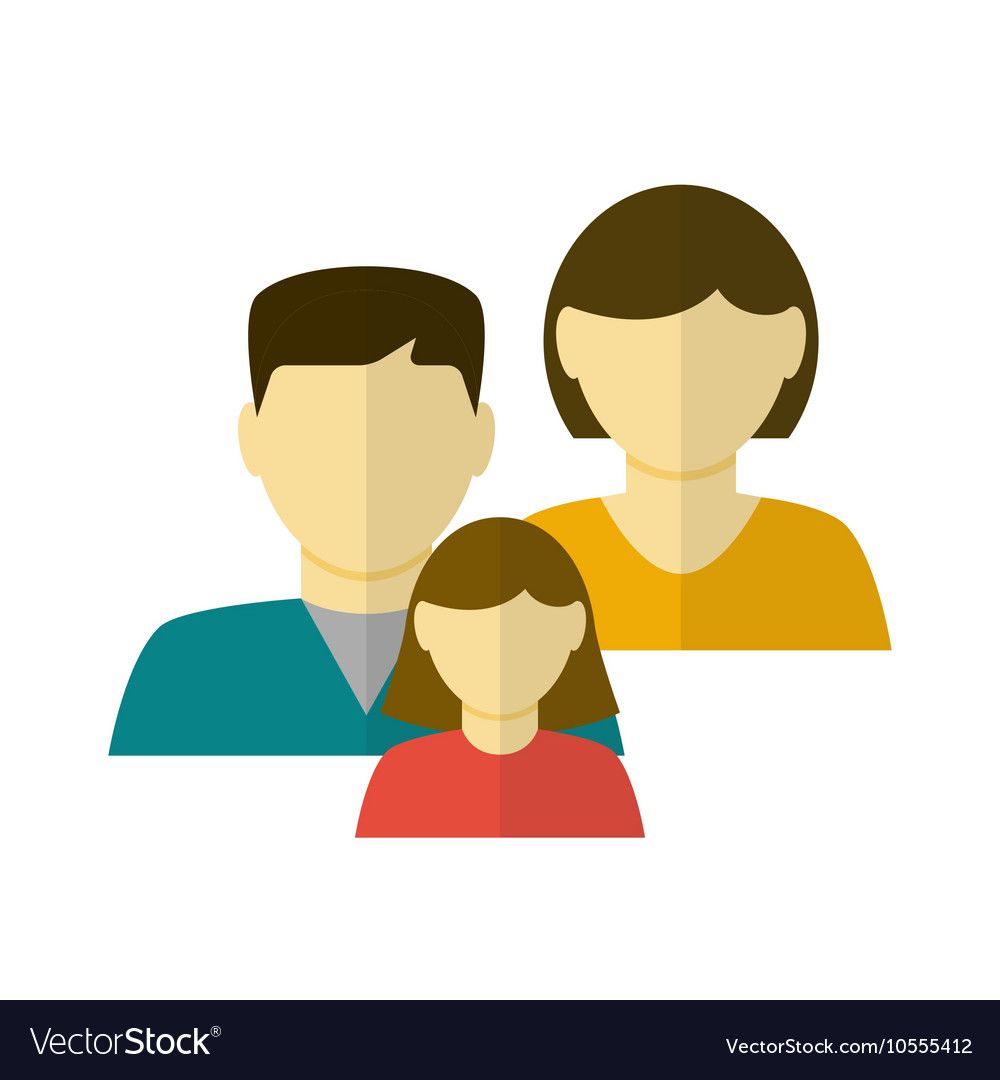 Family Flat Icon Royalty Free Vector Image Vectorstock