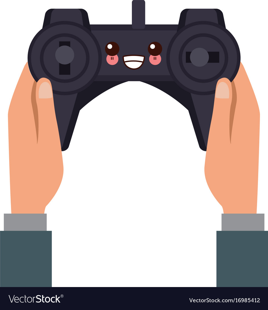 Hands holding control remote advanced for drones