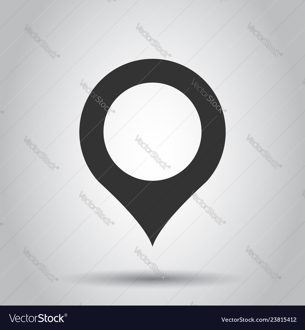 Pin map icon in flat style gps navigation