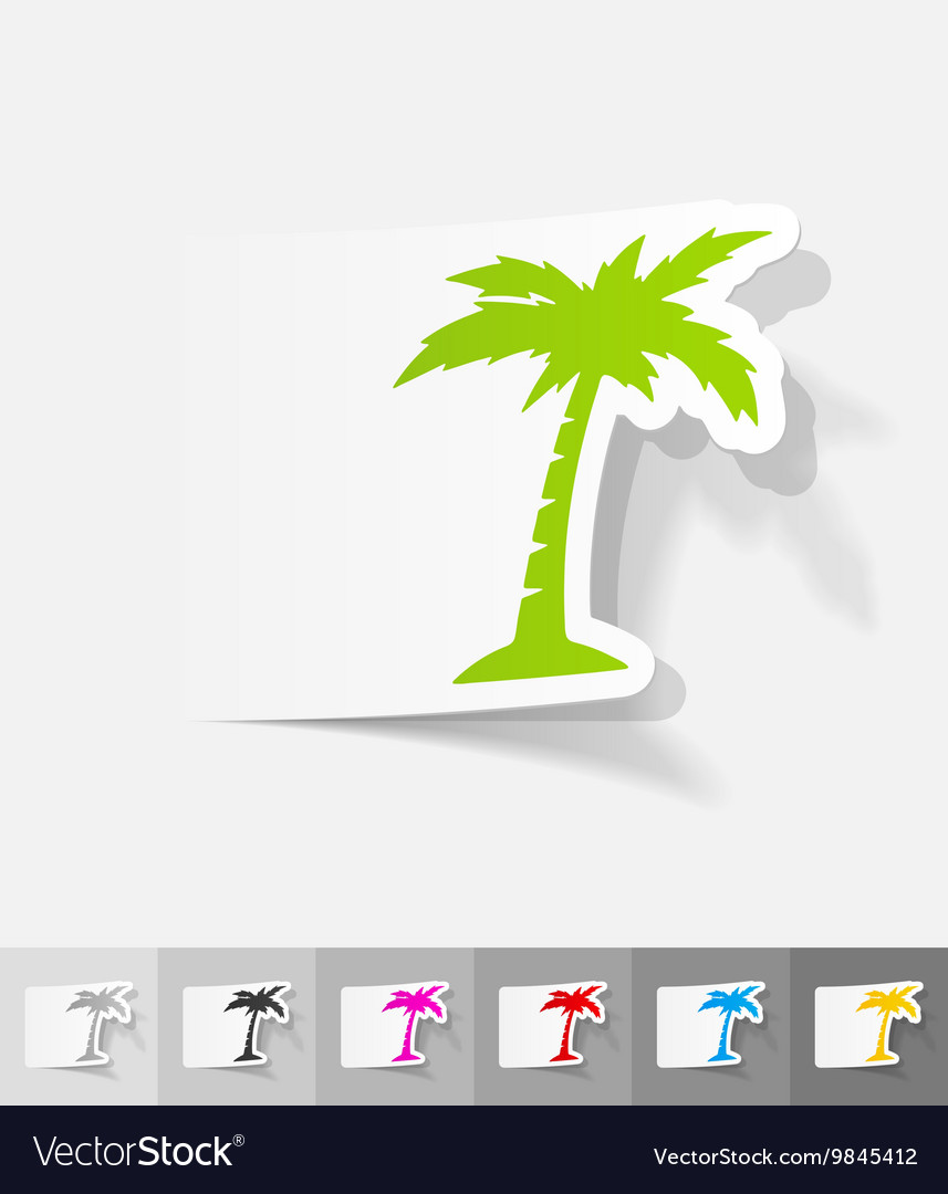 Realistic design element palm