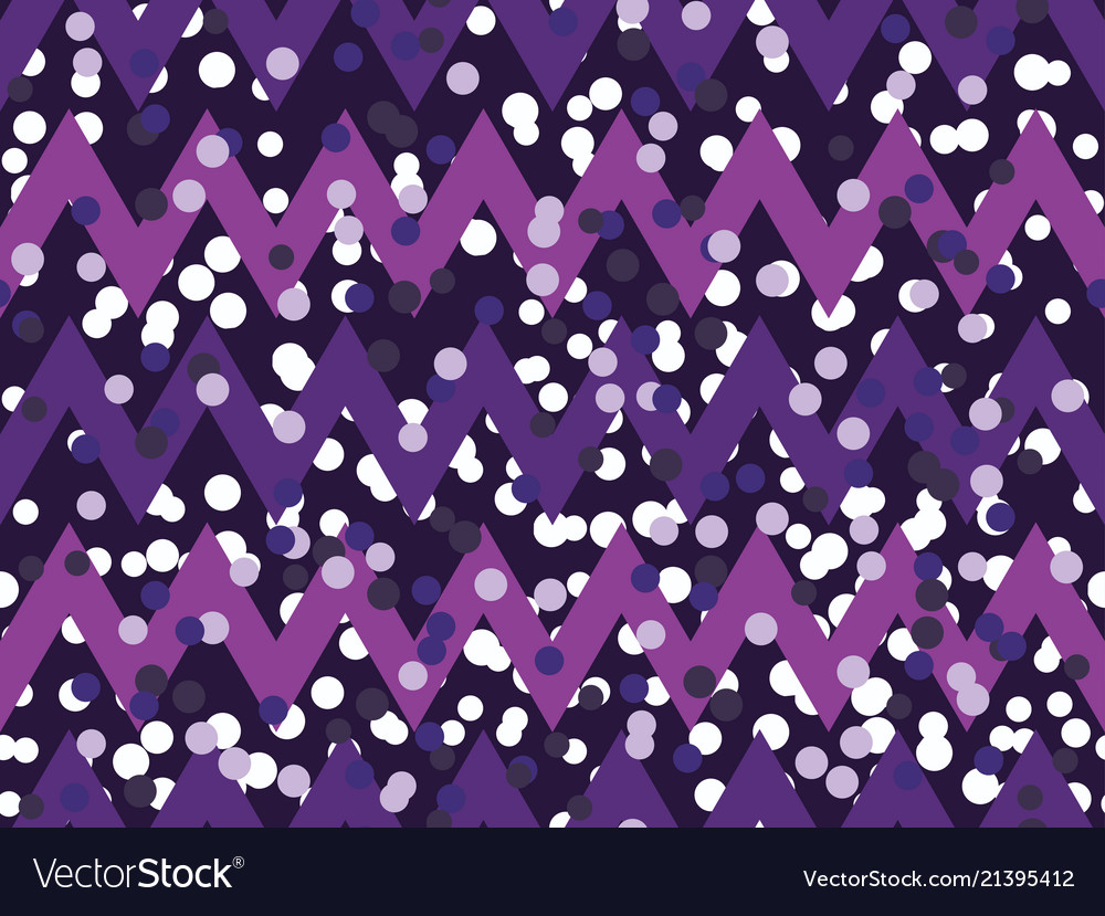 Retro Zigzag Dots Pattern