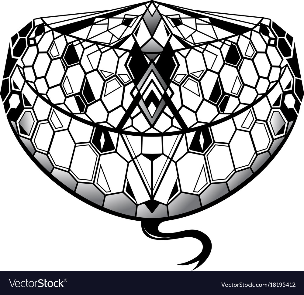 Snake tattoo as creative tattoo shape Royalty Free Vector