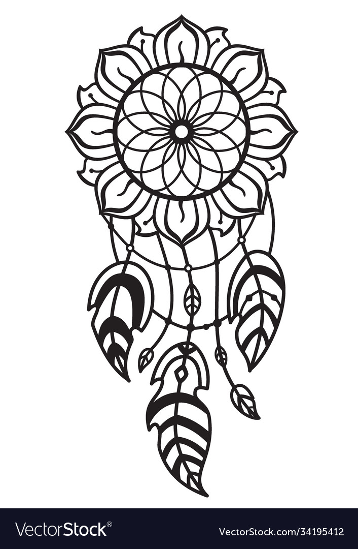 Download Sunflower Dream Catcher Royalty Free Vector Image