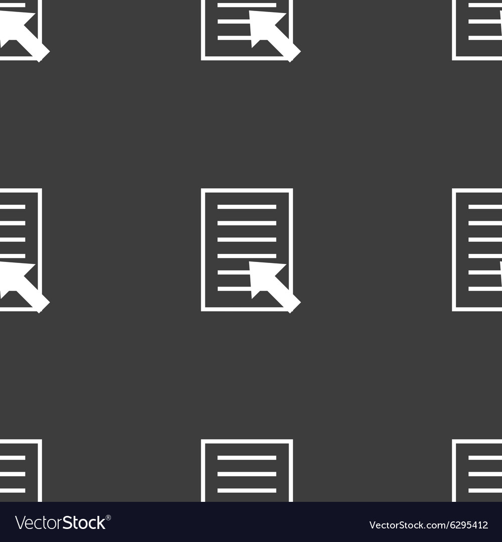 Text file sign icon document symbol seamless