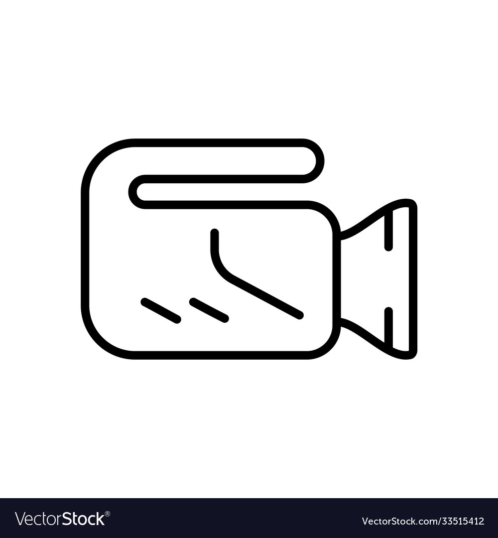 Video camera linear icon device for recording vector image Video camera linear icon device for recording