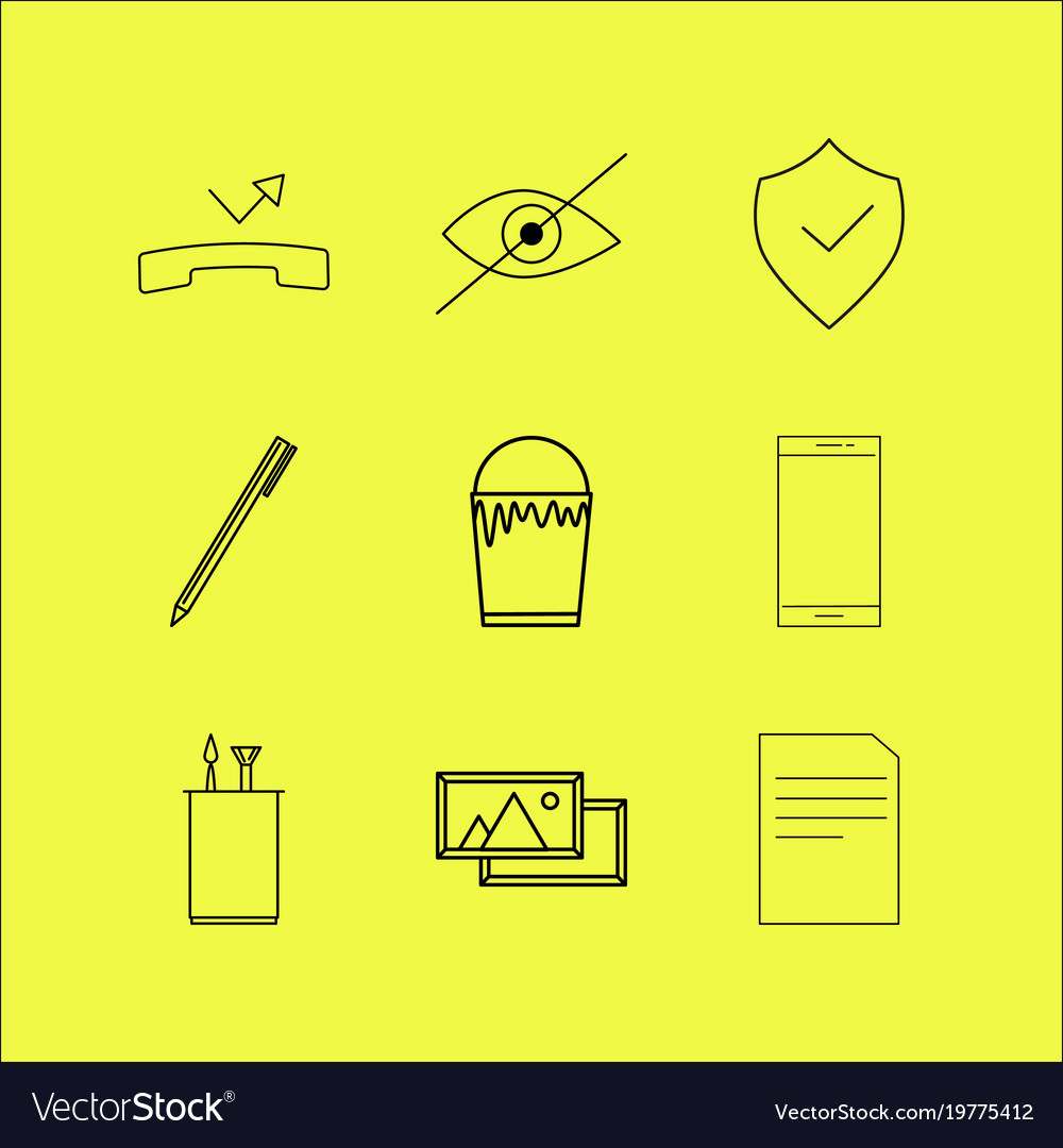Web linear icon set simple outline icons