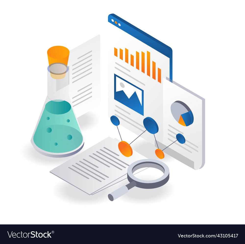 Analysis of laboratory test data vector image Analysis of laboratory test data