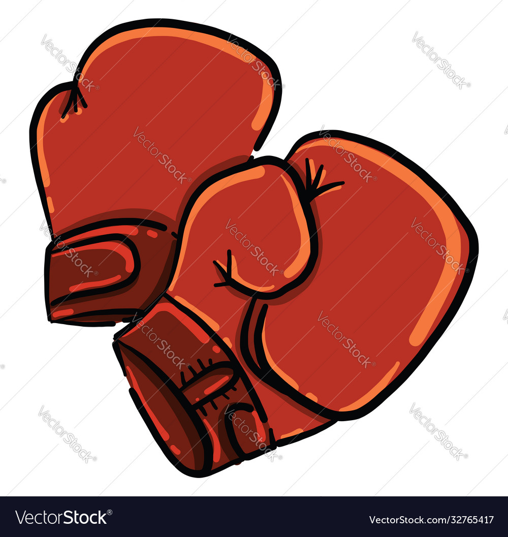 Boxing gloves on white background