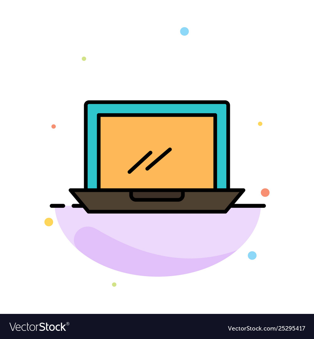 Computer desktop device hardware pc abstract flat vector image Computer desktop device hardware pc abstract flat