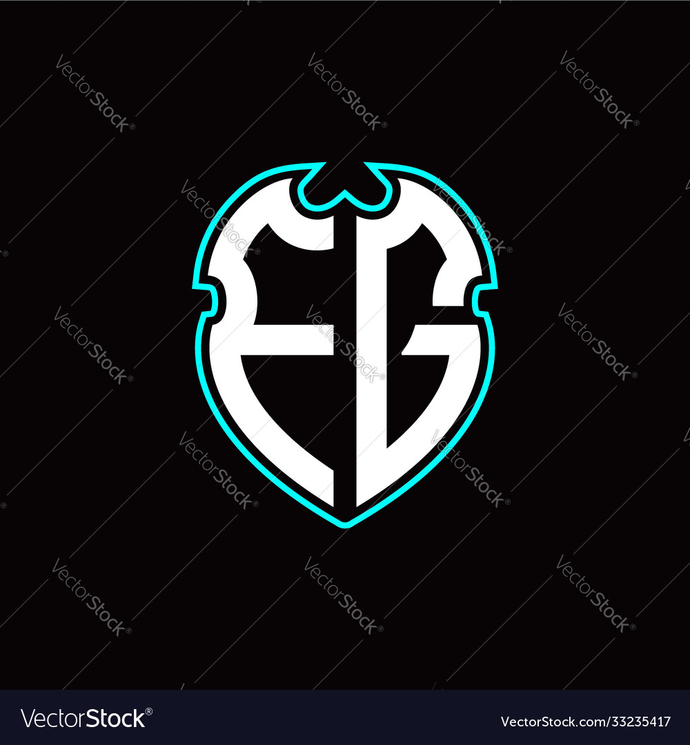 F g initial logo design with a shield shape vector image F g initial logo design with a shield shape