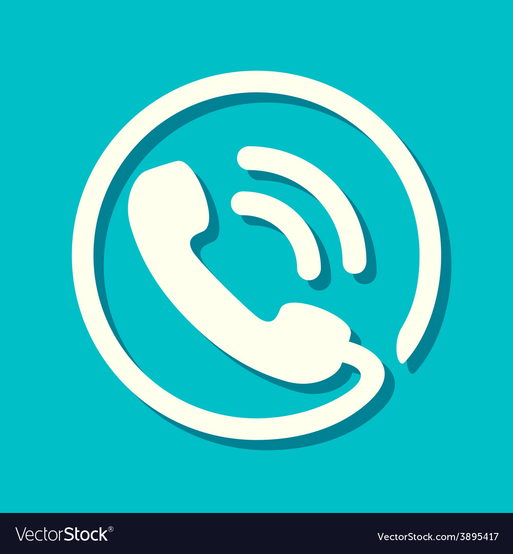 Flat phone icon