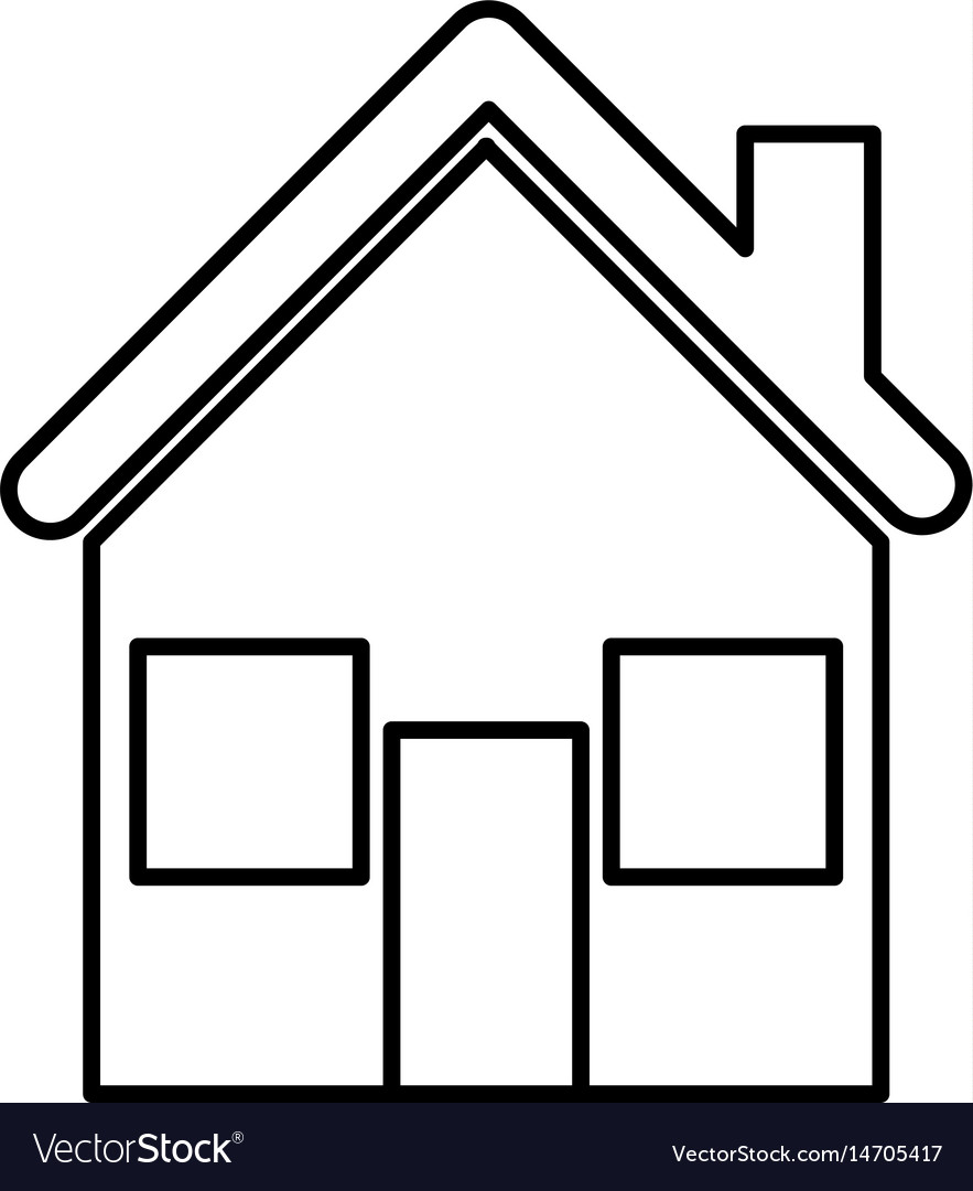 House exterior isolated icon Royalty Free Vector Image