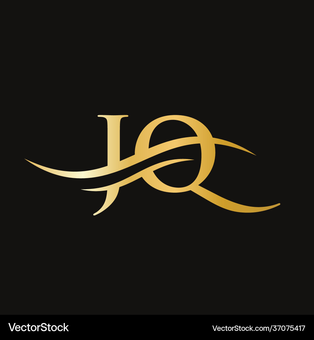 Jq Logo Design Initial Jq Letter Logo Design Vector Image