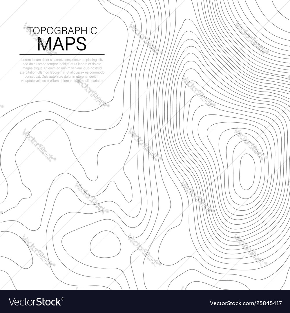 Mopographic map the stylized height Royalty Free Vector