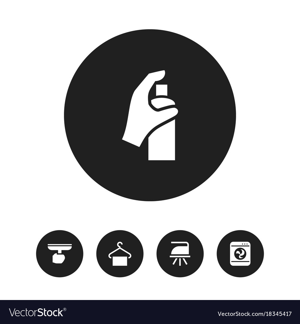 Set of 5 editable cleanup icons includes symbols