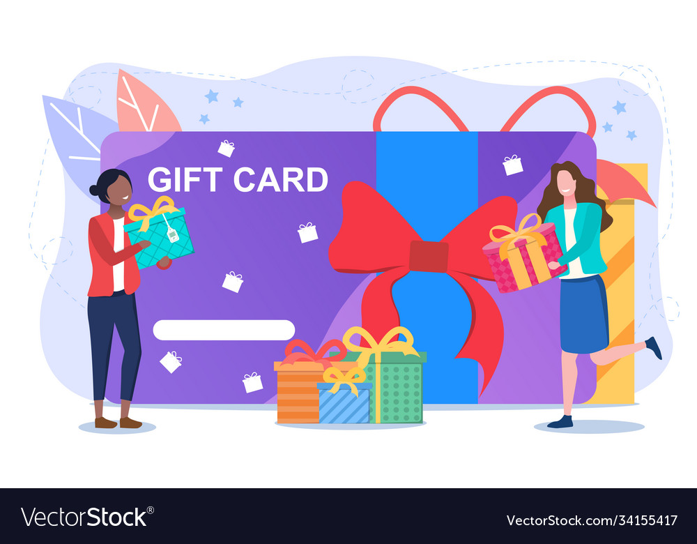 Shopping Gift Card Abstract Concept Royalty Free Vector