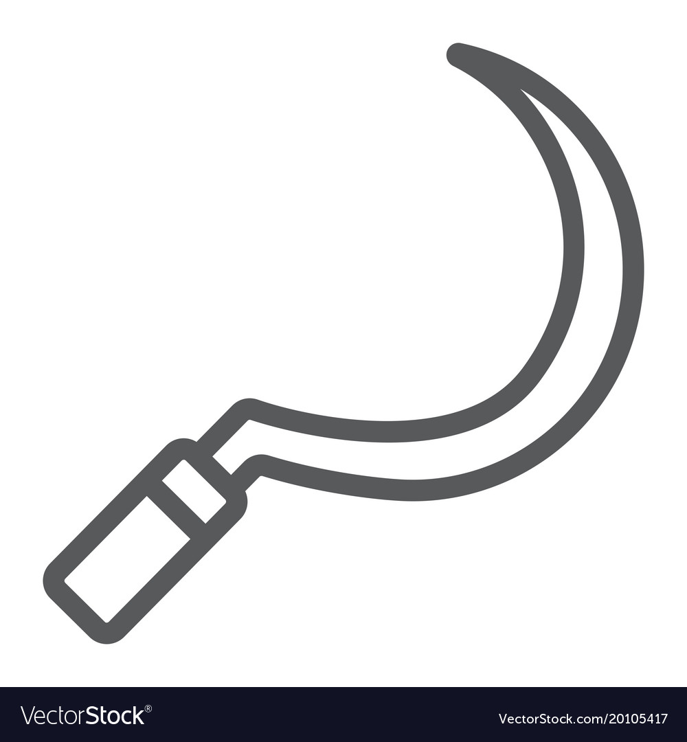 Sickle line icon farming and agriculture Vector Image