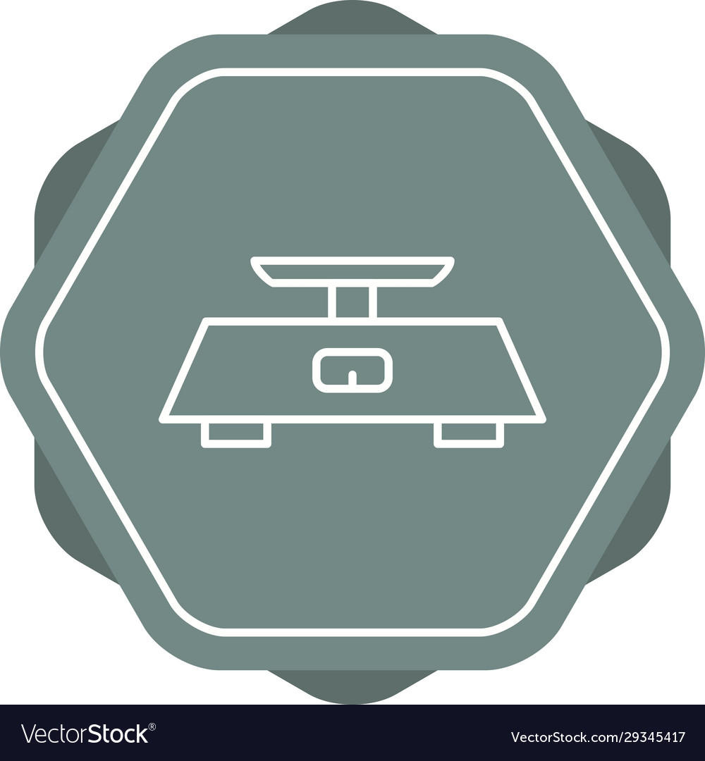 Unique measuring scale line icon