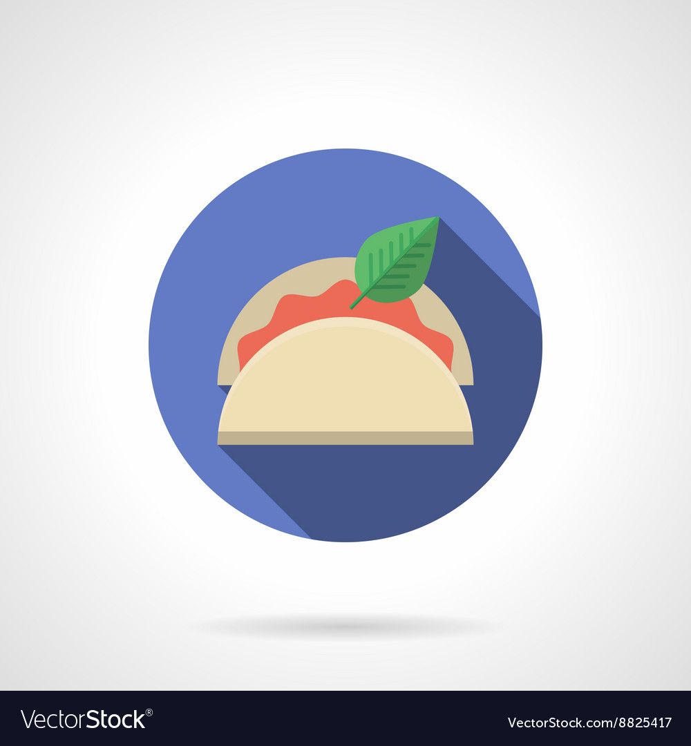 Vegetables tacos flat color design icon