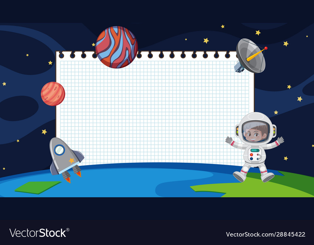 Border template with space in background vector image Border template with space in background