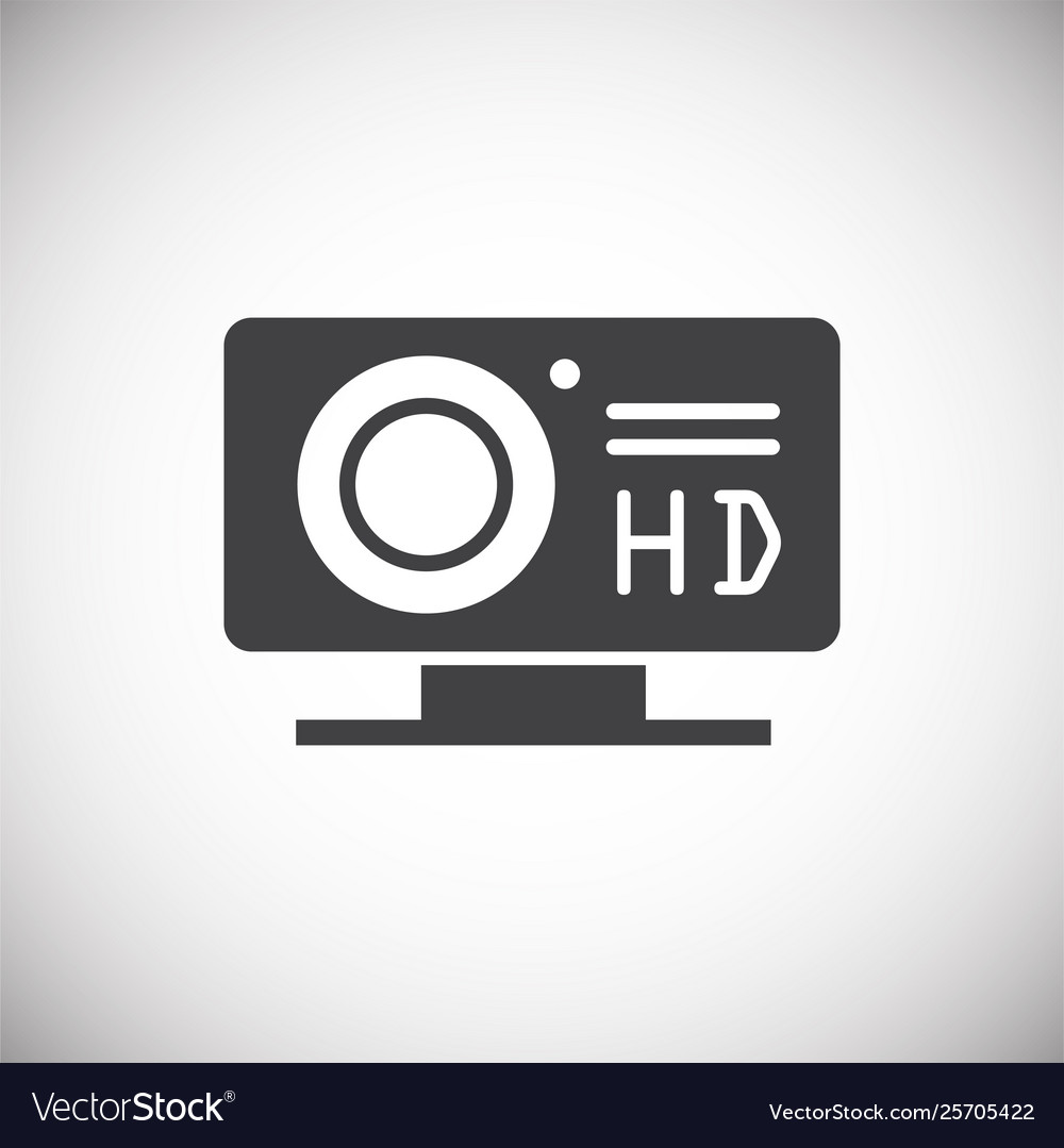 Computer hardware icon on background for graphic