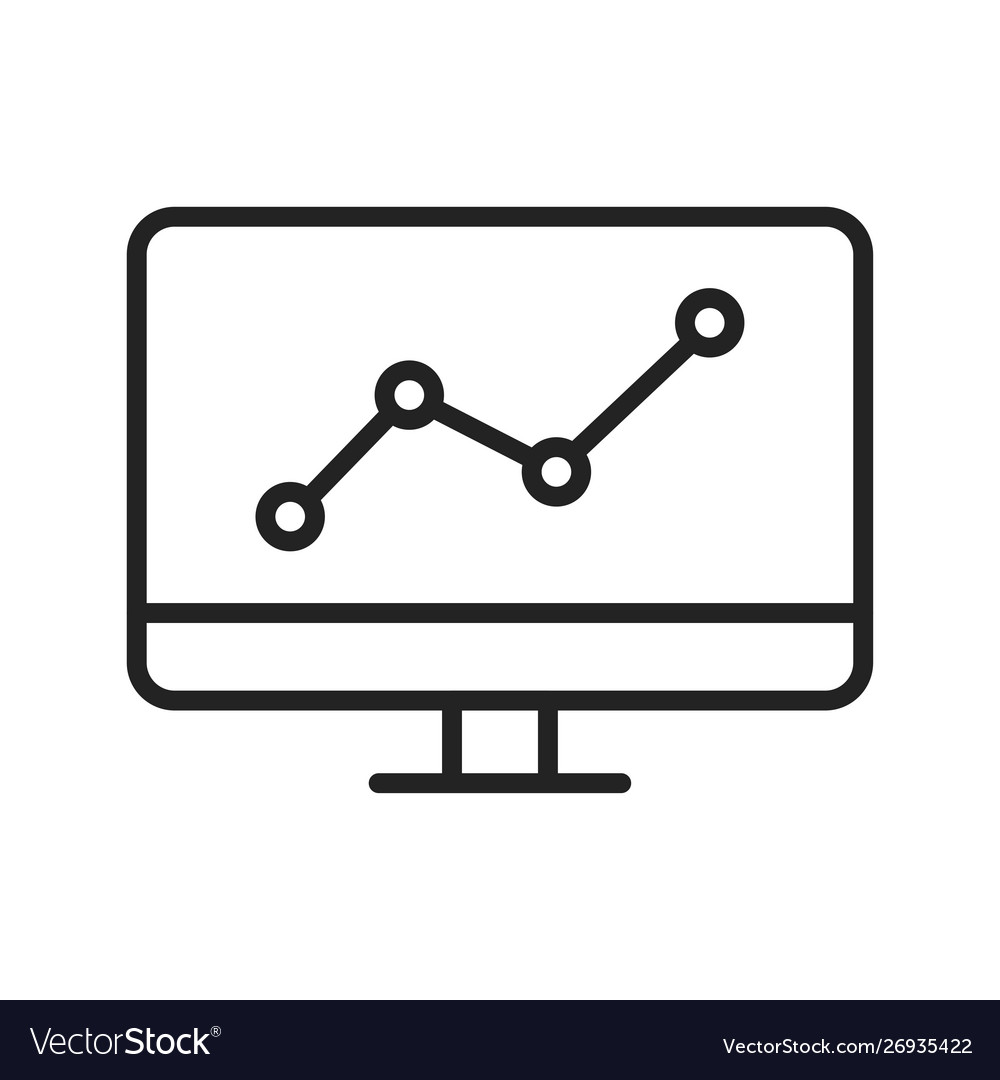 Data analysis web icons in line style graphs vector image Data analysis web icons in line style graphs