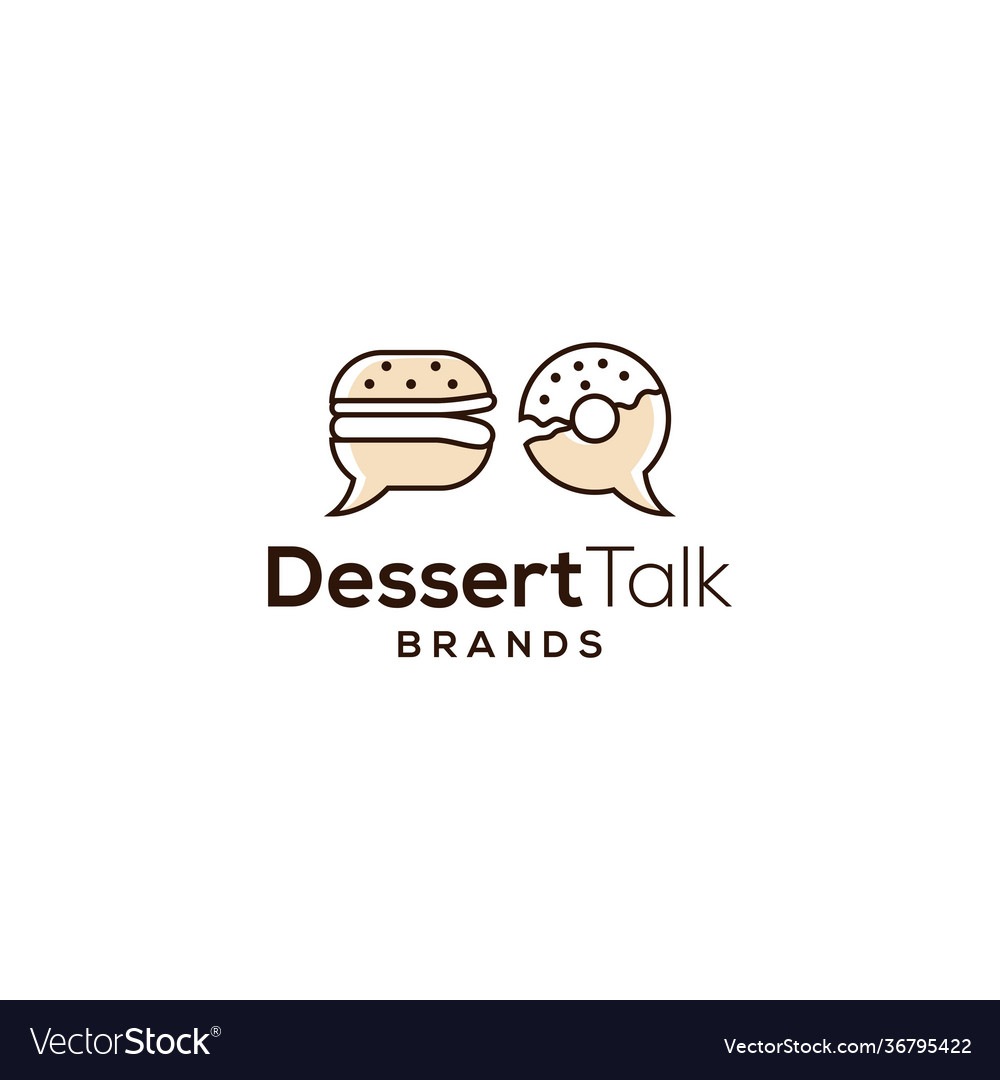 Dessert talk logo design concept