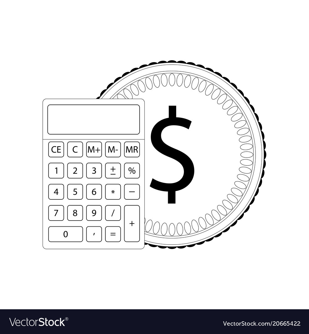 Financial calculation line vector image Financial calculation line