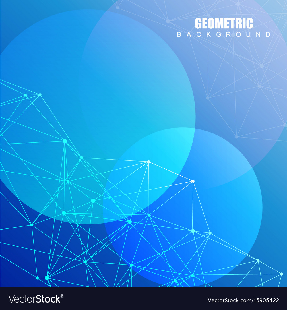 Geometric abstract background with connected line