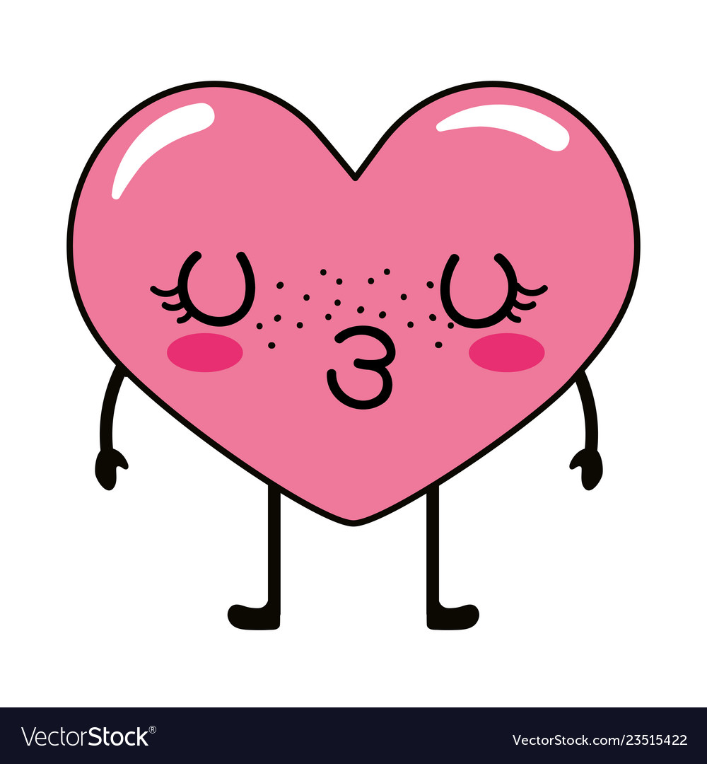 Love heart cartoon Royalty Free Vector Image - VectorStock