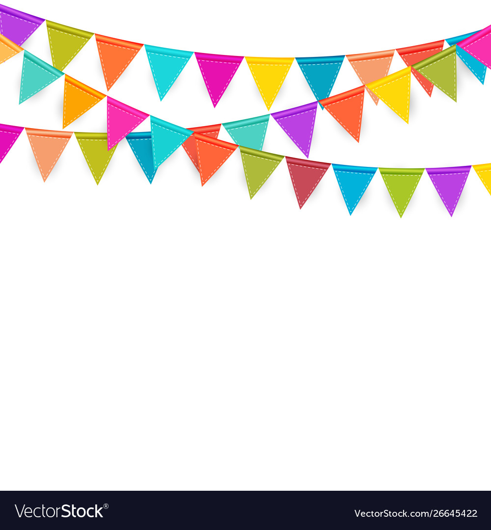 Party background with flags Royalty Free Vector Image