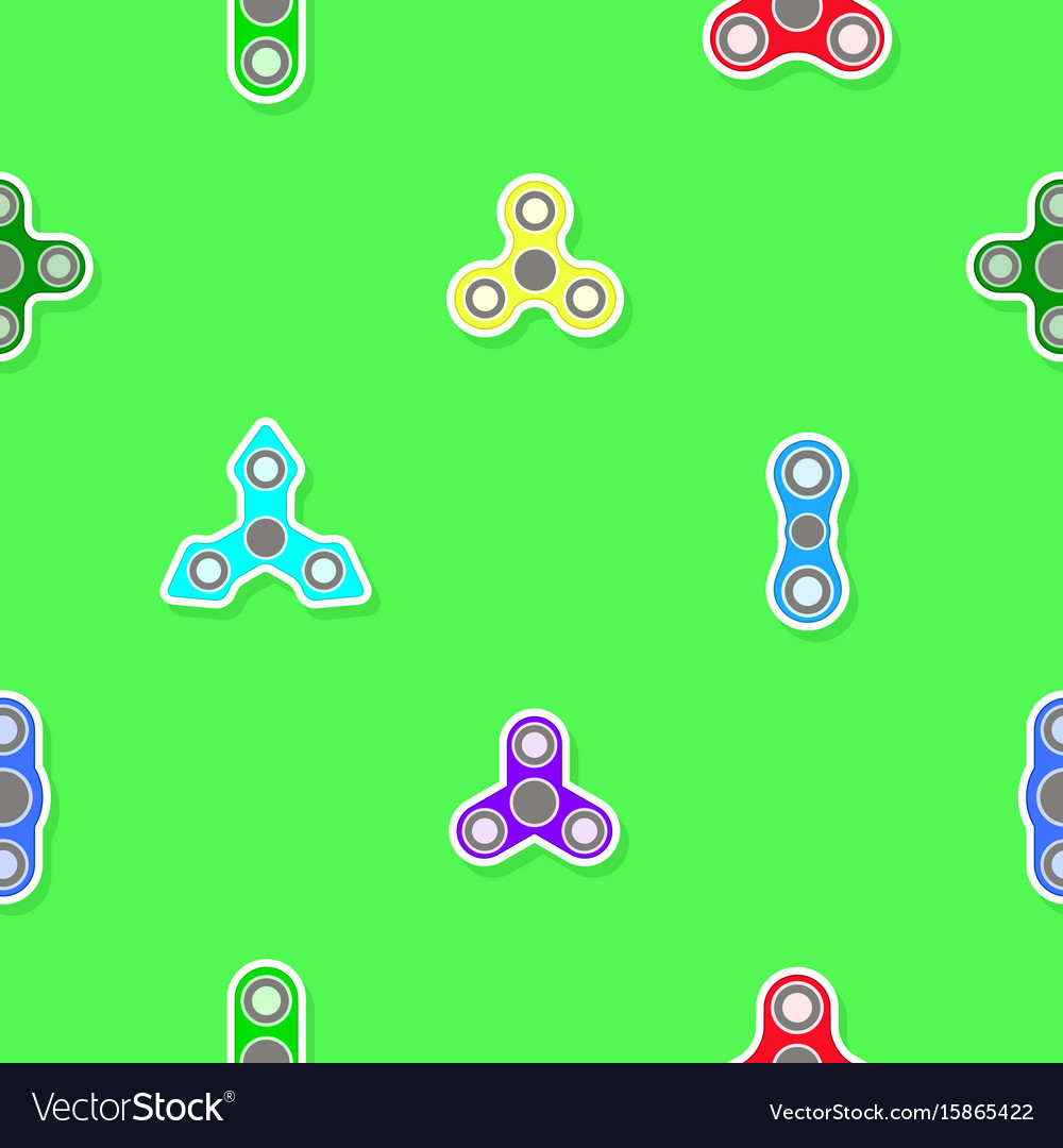 Seamless pattern with fidget spinners