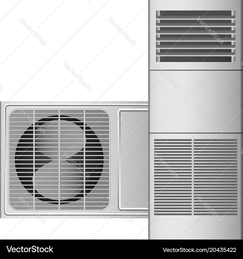 Split system mockup realistic style Royalty Free Vector