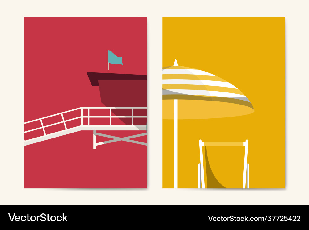 Summer beach Royalty Free Vector Image - VectorStock