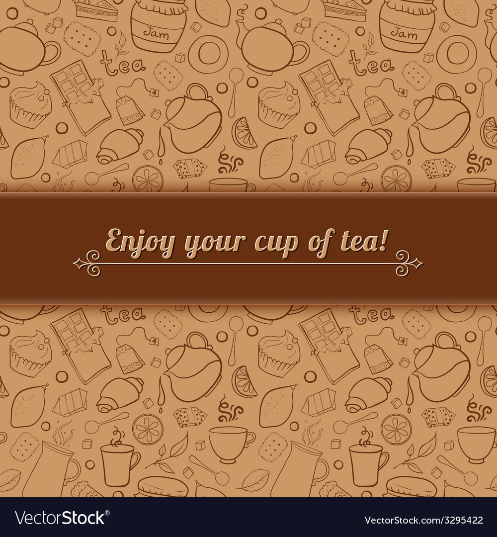 Tea and sweets background