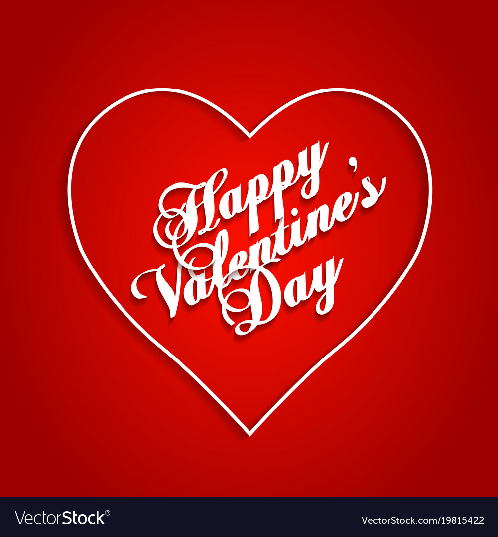 Valentines day vintage lettering background Vector Image