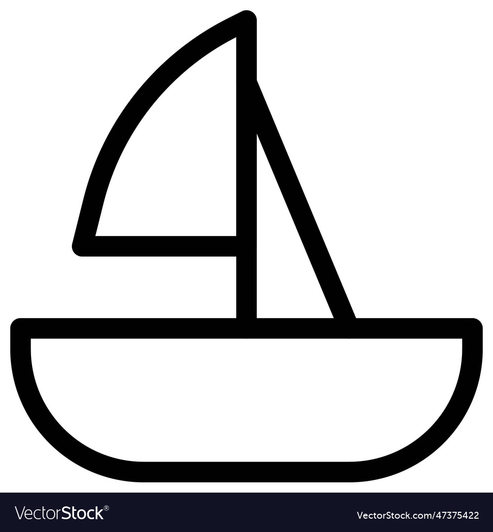 Yacht luxury private sailing boat Royalty Free Vector Image